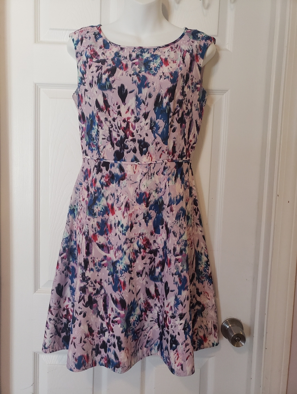 Sleeveless Pink Floral A-Line Dress Size 2